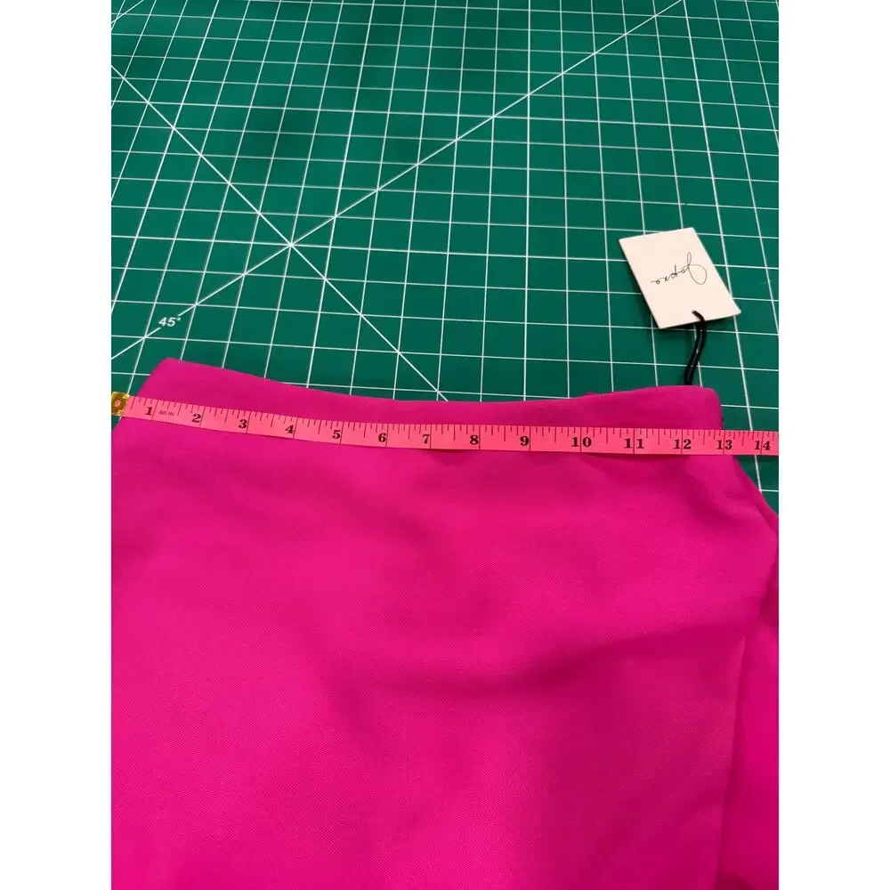 Skort Hot Pink Wrap Mini Skirt Shorts Barbiecore Pickleball Tennis NWT Size S